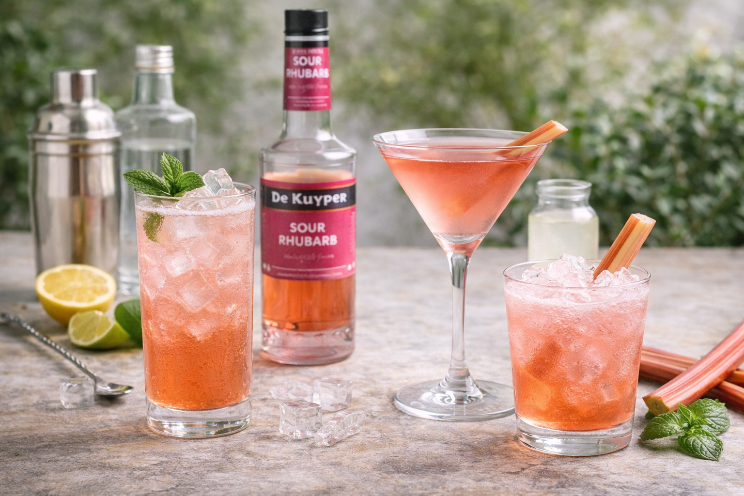 De Kuyper Sour Rhubarb drinkki – raparperi cocktailit todellisille ystäville