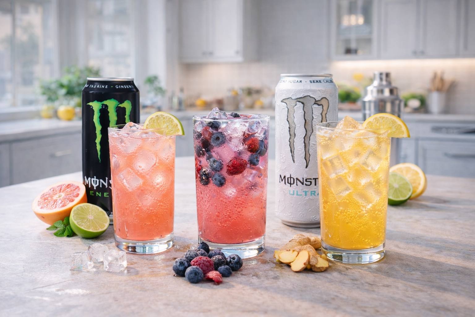 Monster Energy drink: kylmä tölkki työvälineenä
