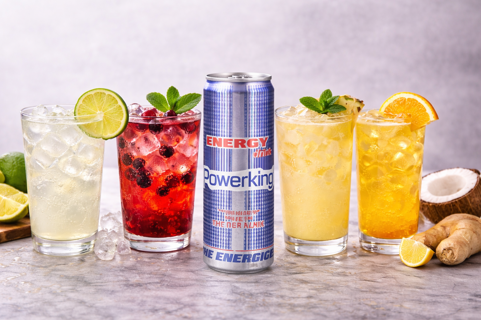 Power King Energy drink: juomareseptejä ja ideoita kokeiluun
