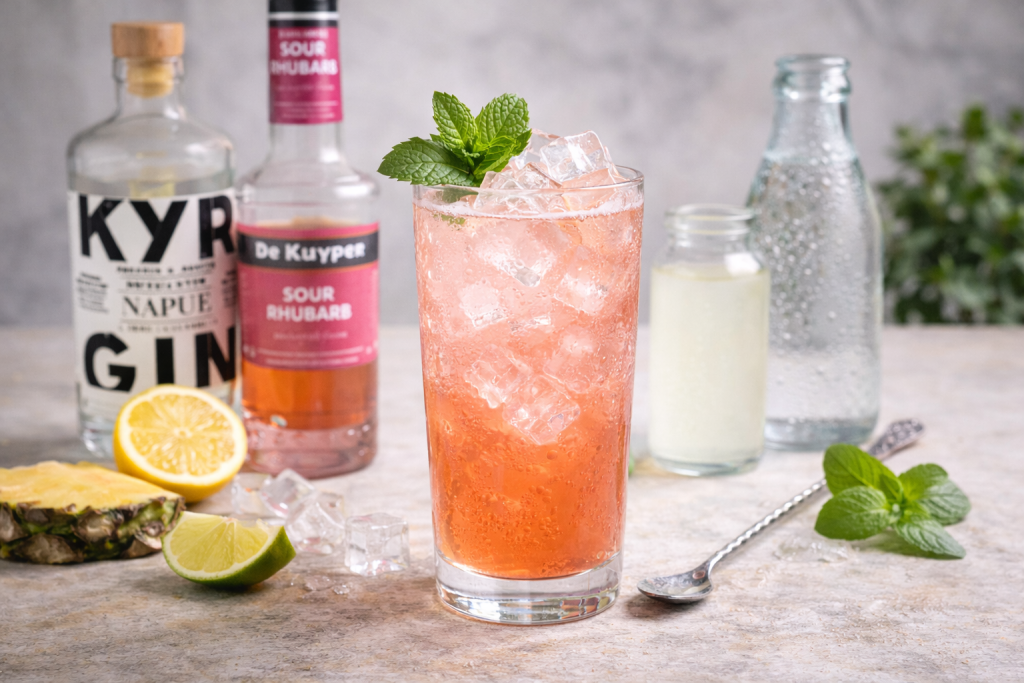 Rhubarb Gin Fizz – virkistävä vaihtoehto